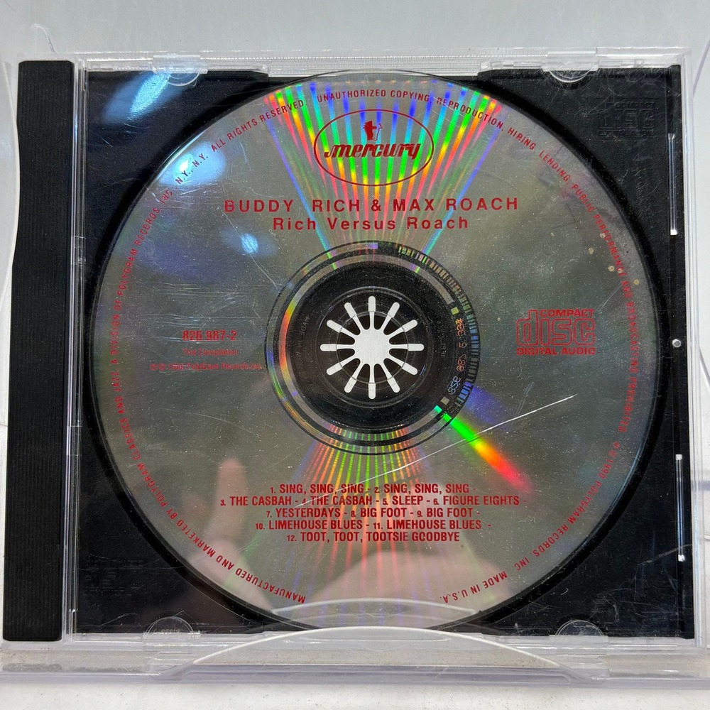 Buddy Rich & Max Roach Rich Versus Roach Mercury 826 987-2 Jazz CD Album